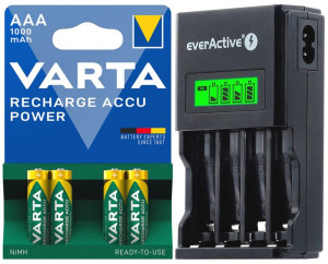 Ładowarka Baterii Aa Aaa + 4x Akumulatorki R3 Aaa