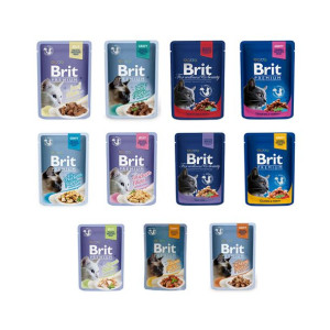 Pakiet Brit Premium Dla Kota Mix Smaków 11 saszetek