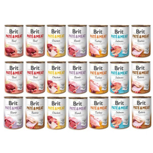 Pakiet Brit Pate & Meat Mix Smaków 24 x 800 g