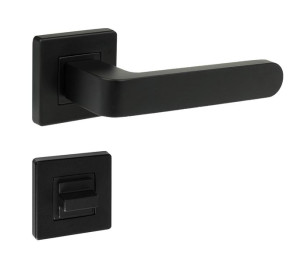 klamka drzwiowa TONDO czarny VELVET + rozety do WC