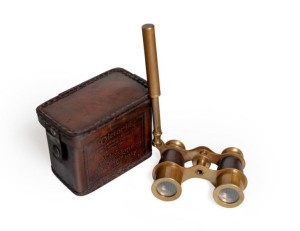 Lornetka retro BIN-0037 w skórzanym etui