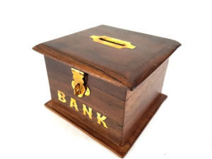 Skarbonka drewniana - Bank - WB563