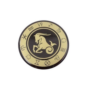 Koziorożec - znak zodiaku - magnes. Śr. 6cm; metal emaliowany - KOZ