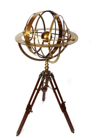 Astrolabium sferyczne, mosiężne AMW