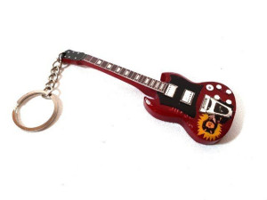 Breloczek - gitara AC/DC - Angus Young - Tribute; mahon, EGK-0597