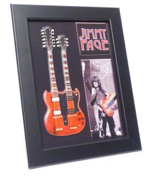 Mini gitara Jimi Page w ramce - double neck FMG-011