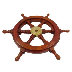 Koło Sterowe Drewniane - 45 cm - NC1402A