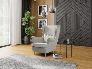 Fotel USZAK BORYS welwet styl skandynawski