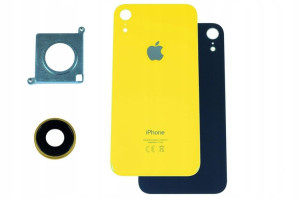 Żłóta Klapka Baterii + Oczko Do Iphone Xr Plecki
