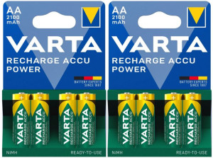 8x Akumulatorki Varta R6 Aa 2100mah Baterie