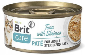 Brit Care Cat Sterilized Tuna&shrimps Puszka 70g