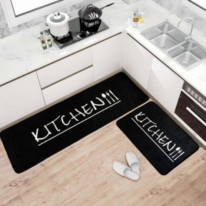 Dywan Kuchenny Kitchen Collection Ecoser Czarny Sztućce S1032