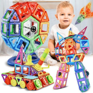 Klocki Magnetyczne 100 Elementów Magiczne Dla Dzieci