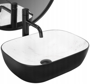 Umywalka Nablatowa BELINDA Black Calala Mat