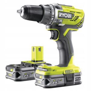 Aku. Wiertarko-wkrę. R18dd3-225s 18v 2*2.5ah Ryobi