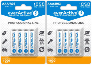8x Akumulatorki Baterie R03/aaa Ni-mh 1050 Mah