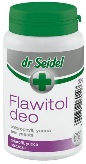 FLAWITOL DEO z chlorofilem i Yucca Schidigera 60 tabletek