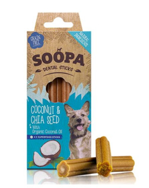 SOOPA Dental STICKS Coconut & Chia Seed (kokos i nasiona chia) 100g