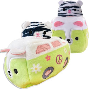 Squishville Mini w Samochodziku Tasha Tygrys Zimowy Vehicle Pluszak 8435
