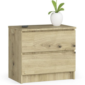 Komoda Do Salonu K 60 Cm 2 Szuflady - Dąb Artisan
