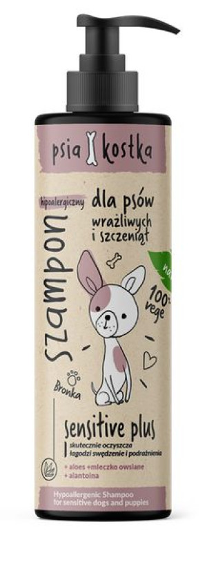 PSIA KOSTKA Szampon hipoalergiczny dla psów wrażliwych i szczeniąt 400ml