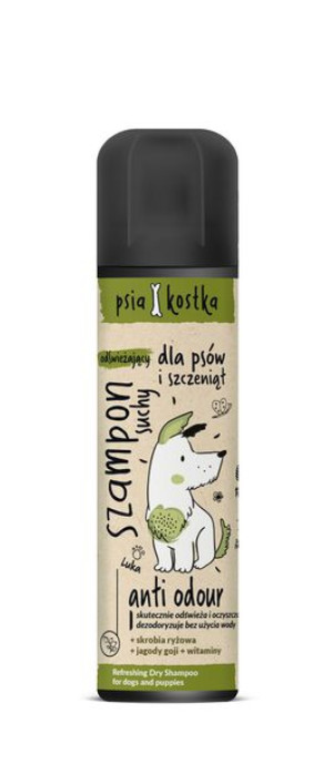 PSIA KOSTKA Szampon suchy odświeżający dla psów i szczeniąt 180ml
