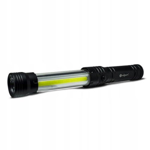 Latarka LED COB+1LED aluminiowa