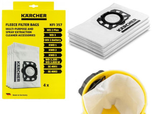 4x Worki Orginalne Do Odkurzacza Karcher Wd3 Wd2