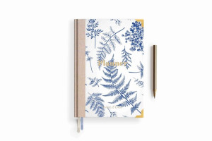 Planner Niedatowany Dzienny Książkowy - Blue Flower