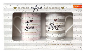 Prezent Ślubny Kubki Porcelanowe Mąż Żona