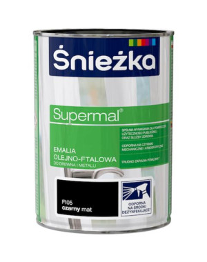Supermal matowy czarny 0,8L
