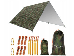 Płachta Biwakowa Tarp 3x3m Plandeka Wodoodporna