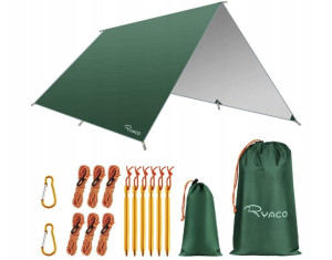 Płachta Biwakowa Tarp 3x3m Plandeka Wodoodporna