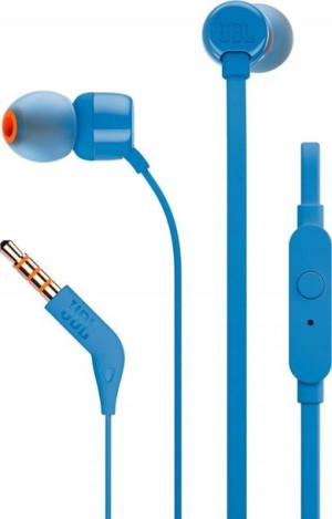 Słuchawki Douszne Jbl T110 Niebieski Z Mikrofonem