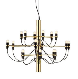 Lampa Sufitowa Wisząca Żyrandol Złoty 18 Ramion