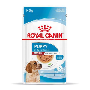 ROYAL CANIN Medium Puppy 140g karma mokra w sosie dla szczeniąt do 12 miesi