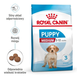 ROYAL CANIN Medium Puppy Karma Sucha Dla Szczeniąt Od 2 Do 12 Miesiąca Ras