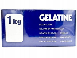 Żelatyna w listkach 1kg NIEBIESKA bloom 160