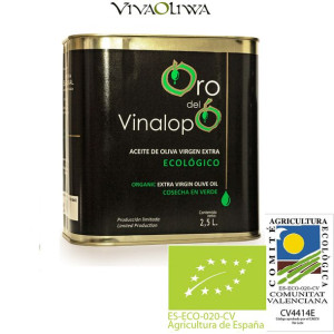 Ekologiczna Oliwa z oliwek Extra Virgin ORO DEL VINALOPÓ verde