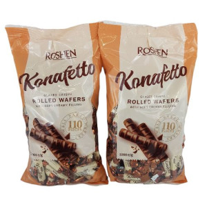 Cukierki Roshen Konafetto Bianco RURKI W POLEWIE 2KG
