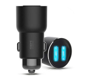 Transmiter FM XIAOMI ROIDMI 3S 2xUSB Ładowarka samochodowa zasilacz CZARNY