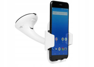Uchwyt samochodowy do szyby telefon V-W Biały