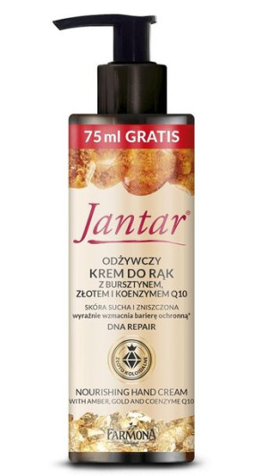 Jantar Krem do rąk ze złotem, 175ml