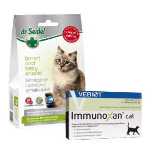 Pakiet Immunoxan Cat Preparat Dla kociąt i Dorosłych Kotów Wspomagający Pra