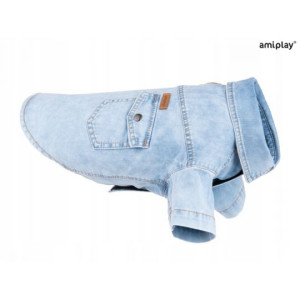 Amiplay Denim Koszula Dla Psa 45 cm Niebieska