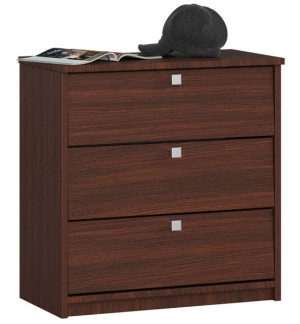 Szafka Na Buty Mini 3 Uchylne Drzwiczki 60 Cm - Wenge