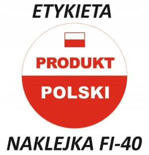 PRODUKT POLSKI etykieta naklejka OKRĄGŁA 1000 szt