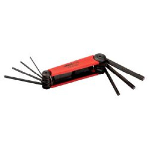 Zestaw 7 szt. kluczy imbusowych rozkładanych hex 1.5-6 mm