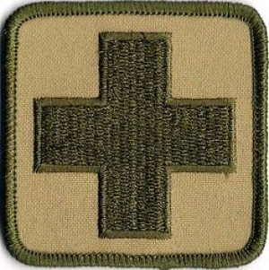 Krzyż Medyczny 6 X 6 Cm Naszywka 228r
