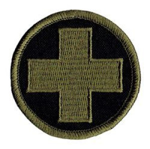 Krzyż Medyczny Khaki 50mm Naszywka 2879r